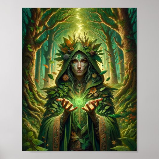 Naturmagierin: Verbindung zur Erde Poster (Voorkant)