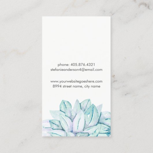 Naturopath Visitekaartje (Achterkant)