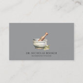 Naturopathic Doctor Mortar Pestle Black Visitekaartje (Voorkant)