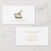 Naturopathic Doctor Mortar Pestle Visitekaartje (Voorkant / Achterkant)