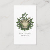 Naturopathic Doctor Waterverf Mortier Pestle Visitekaartje (Voorkant)
