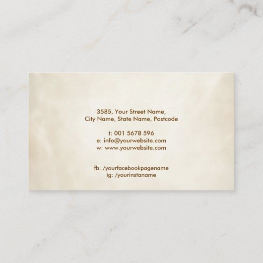 Naturopathic Medicine Illustration Visitekaartje (Achterkant)