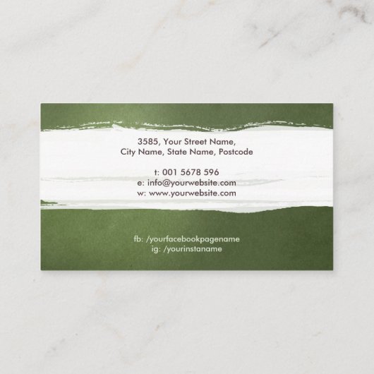 Naturopathic Medicine Illustration Visitekaartje (Achterkant)