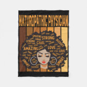 Naturopathic Physician Powerful Black History Mont Fleece Deken (Voorkant)