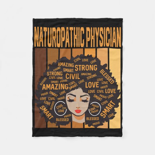 Naturopathic Physician Powerful Black History Mont Fleece Deken (Voorkant)