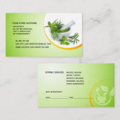 Naturopathie, Holistische genezing, Aromatherapie Afsprakenkaartje (Voorkant / Achterkant)