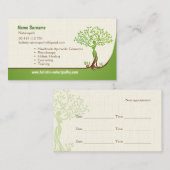 Naturopathie, Holistische genezing, Aromatherapie Afsprakenkaartje (Voorkant / Achterkant)