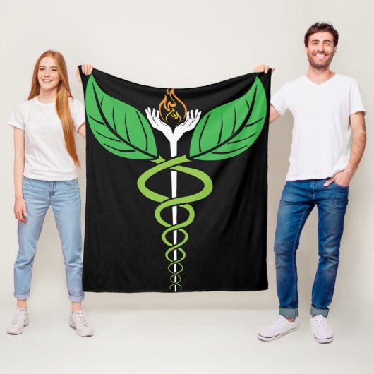 Naturopathische arts Caduceus Blanket Fleece Deken (In situ)