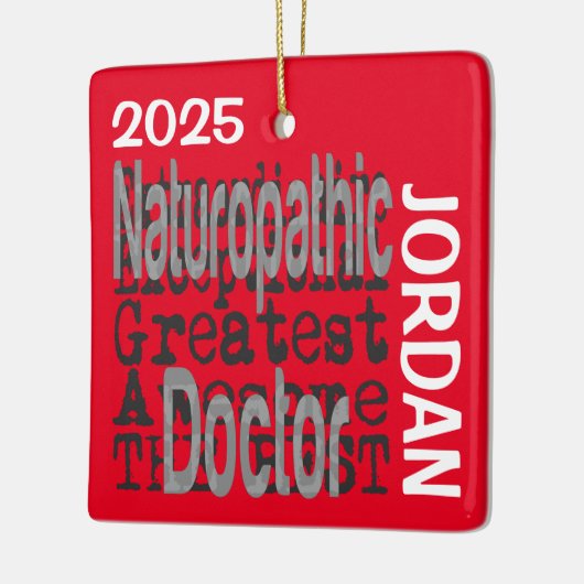 Naturopathische Doctor Extraordinaire CUSTOM Keramisch Ornament (Links)