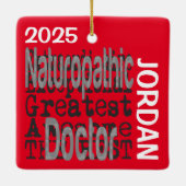 Naturopathische Doctor Extraordinaire CUSTOM Keramisch Ornament (Achterkant)
