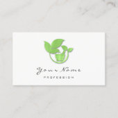 Naturotherapie Healthy Diet Ayuveda Green Logo Afsprakenkaartje (Voorkant)