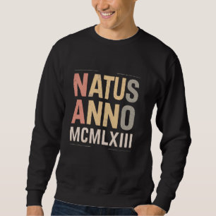 Natus Anno 1963 Verjaardagsfeest Romeinse cijfers Trui
