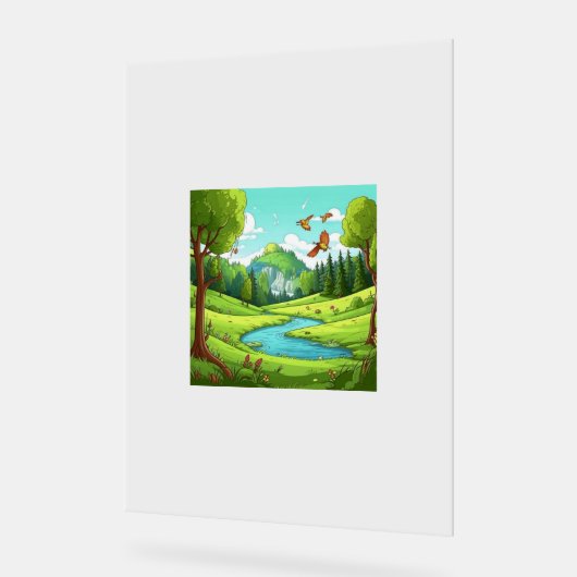 Natuur 15. acryl bord (Hoek)