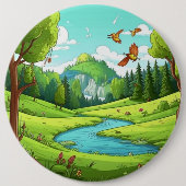 Natuur 15. ronde button 6,0 cm (Voorkant)