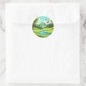 Natuur 15. ronde sticker (Tas)