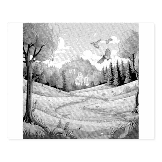 Natuur 15. rubberstempel (Afrduk)