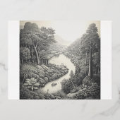 Natuur 16. folie uitnodiging briefkaart (Voorkant)