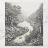 Natuur 16. wijn etiket (Enkel label)