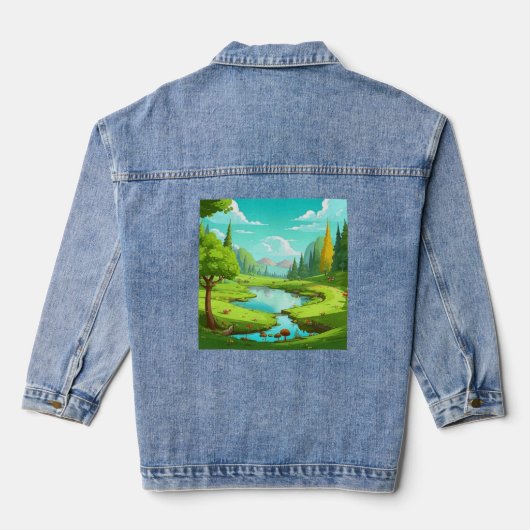 Natuur 18. denim jacket (Achterkant)
