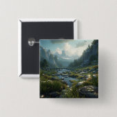 Natuur 21. vierkante button 5,1 cm (Voorkant /achterkant)