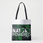 Natuur aangedreven. Eet Planten. Maak Gains. Tote Bag (Voorkant)
