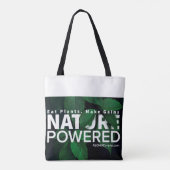Natuur aangedreven. Eet Planten. Maak Gains. Tote Bag (Achterkant)