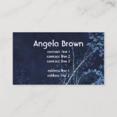 natuur aangepaste bedrijfskaartsjabloon in blauw visitekaartje (Achterkant)