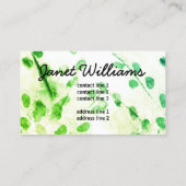 natuur aangepaste visitekaartje in groen (Achterkant)