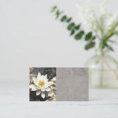 natuur aangepaste visitekaartjes template Lotus Fl (Staand voorkant)