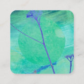 natuur abstract blauw dubbelzijdig gebruik vierkante visitekaartje (Achterkant)