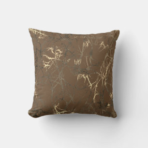 Natuur Abstract Bronzen Woodlad Sepia Gold Deep Kussen