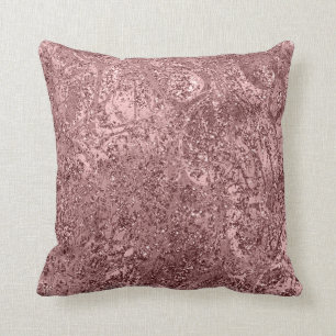 Natuur Abstract Roos Blush Gold Glitter Mauve Kussen