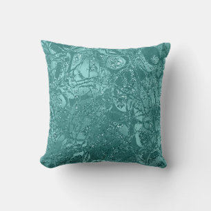 Natuur Abstracte Glam Glitter Aqua Tiffany Mint Kussen