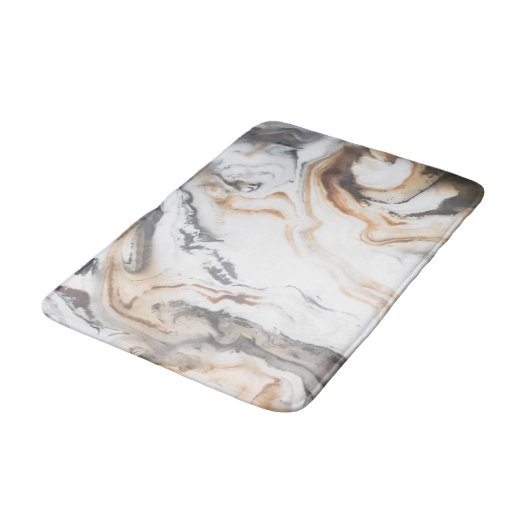 Natuur abstracte marmertextuur badmat (Gekanteld)