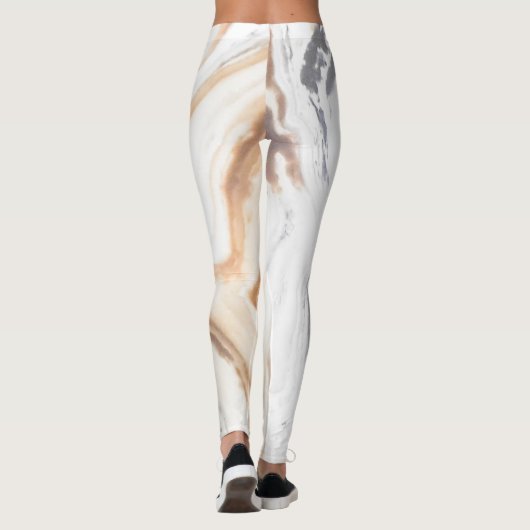 Natuur abstracte marmertextuur leggings (Achterkant)