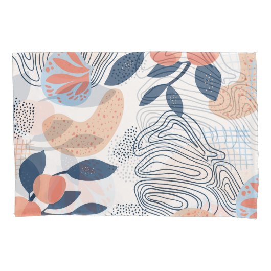 Natuur Abstracte Vormen Naadloos Patroon Kussensloop (Voorkant)