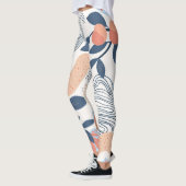 Natuur Abstracte Vormen Naadloos Patroon Leggings (Links)