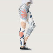 Natuur Abstracte Vormen Naadloos Patroon Leggings (Rechts)