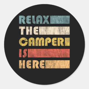 Natuur Adventure Camper Motorhome Campground Gift Ronde Sticker