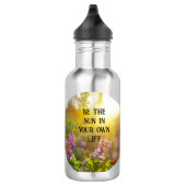 natuur afbeelding met inspirerende tekst waterfles (Rechts)