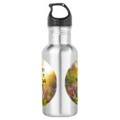 natuur afbeelding met inspirerende tekst waterfles (Achterkant)