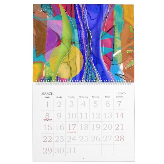 Natuur agenda afbreken kalender (Mar 2026)