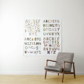 Natuur Alfabet Tapestry | Woodland Alphabet Wandkleed (In situ)