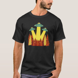 Natuur Alien Abductie UFO-buitenaardse Sci Fi T-shirt