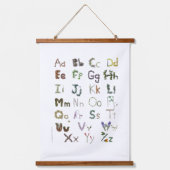 Natuur Alphabet Nursery Decor Hangend Wandkleed (Voorkant)