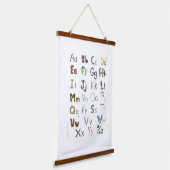 Natuur Alphabet Nursery Decor Hangend Wandkleed (Gebogen)
