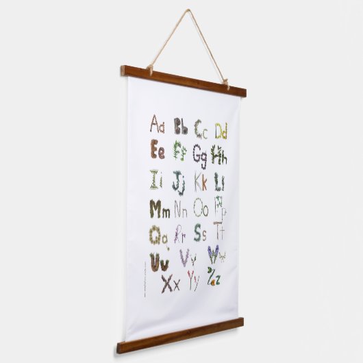 Natuur Alphabet Nursery Decor Hangend Wandkleed (Gebogen)