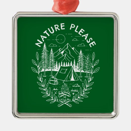 Natuur Alsjeblieft Metalen Ornament (Voorkant)