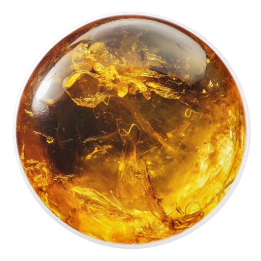 Natuur amber patroon keramische knop (Voorkant)