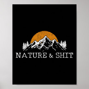 Natuur & - Grappige Buitenlucht Bergen Kampere Poster